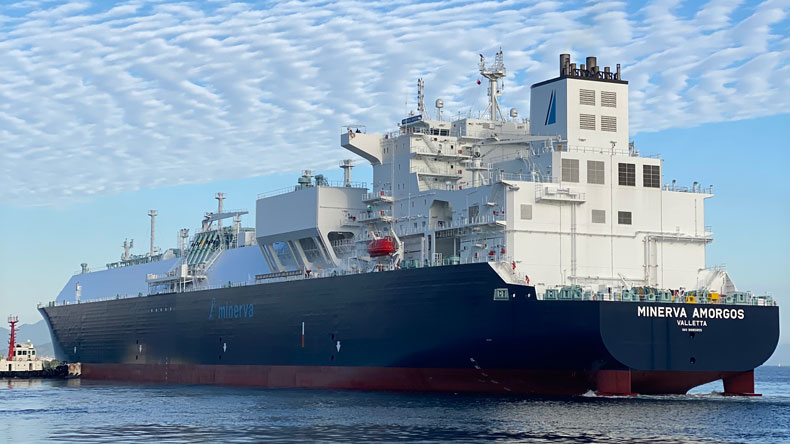 LNG carrier Minerva Amorgos, delivered to Minerva Gas by Samsung Heavy Industries in October 2022