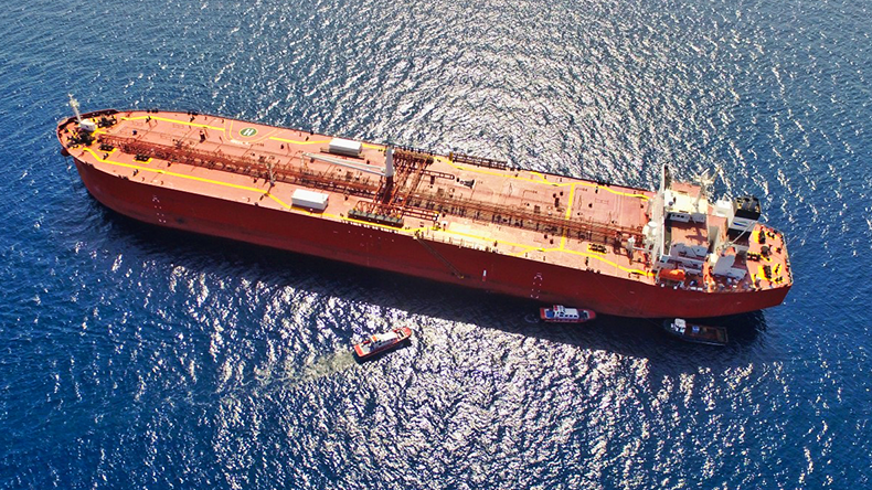 Performance Shipping crude oil tanker P. Yanbu from above