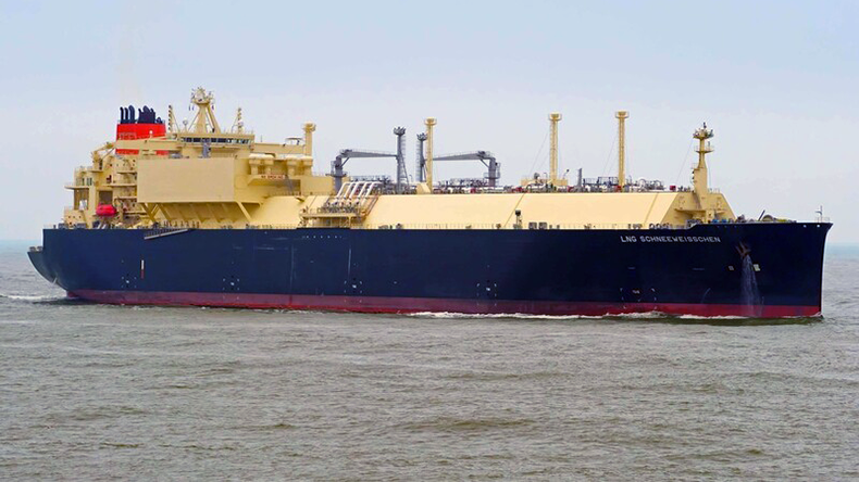 Liquefied natural gas carrier LNG Schneeweisschen at Rotterdam