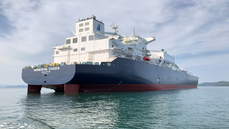 In August 2021, 174,000 cu m LNG carrier Minerva Chios joined the Minerva Gas fleet. Credit: Minerva Gas