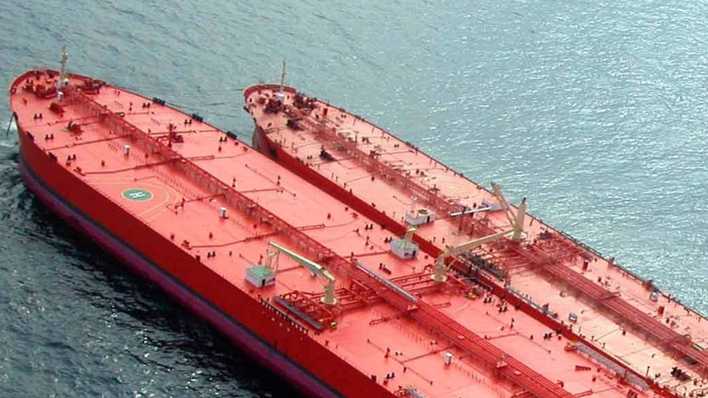 Tankers in ship-to-ship transfer