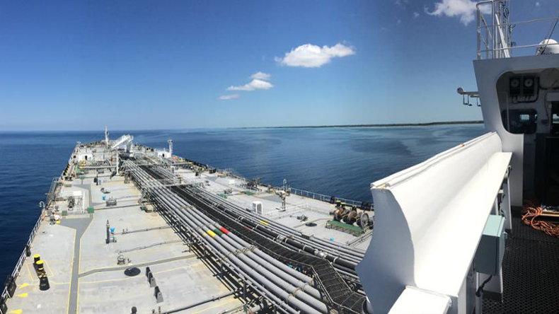 View over VLCC deck