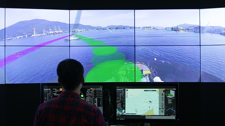 2 Highspec camera on vessel operating crewfree enables collision avoidance from SHI remote control centre