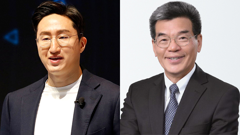 Chung Ki-sun, left, and Ka Sam-hyun, Korean Shipbuilding & Offshore Engineering 