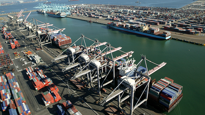 Los Angeles Pier 300-400 and container terminals