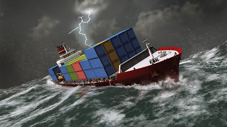 Containership in storm_shutterstock_362892653