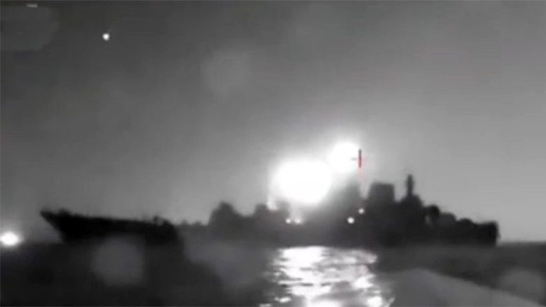 Ukrainian sea drone attack on landing ship Olenegorsky Gornyak 