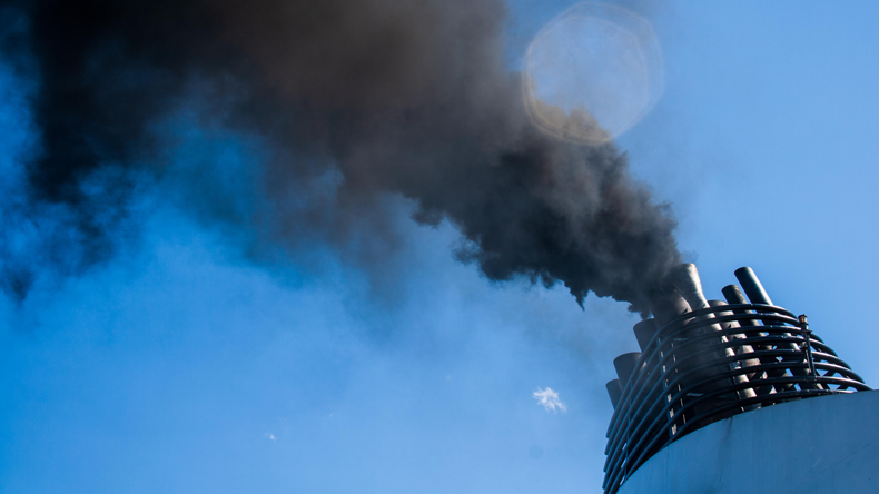 Smoke from funnel. Credit Michele Ursi / Alamy Stock Photo